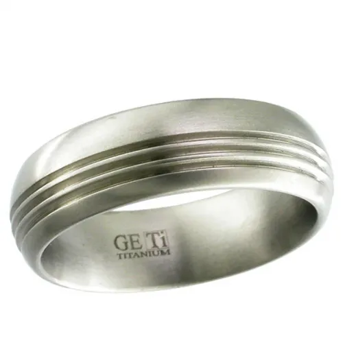 Patterned Titanium Wedding Ring (2206)